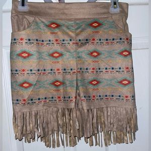 Fashion Express western fringe shorts